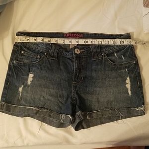 SOLD-Distressed denim shorts